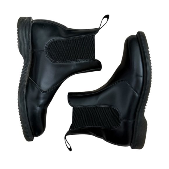 Dr. Martens Shoes - DR. MARTENS DOC FLORA CHELSEA LEATHER WOMEN'S BLACK BOOTS SIZE 6 (37 EU)